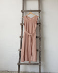 Dusty Rose Sleeveless Linen Dress