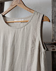 Natural Sleeveless Linen Dress