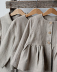 Natural Ruffle Linen Jacket