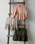 Peach Ruffle Linen Jacket