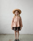 Peach Ruffle Linen Jacket