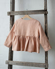 Peach Ruffle Linen Jacket