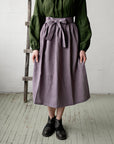 Mauve Apple Linen Apron