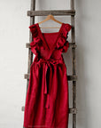 Cherry Midi Vintage Linen Apron