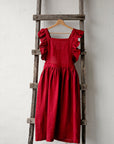 Cherry Midi Vintage Linen Apron