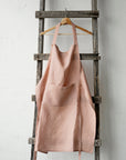 Dusty Rose Traditional Linen Apron