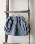Dusty Blue Linen Tunic Dress