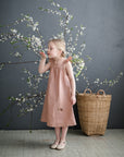 Dusty Rose Linen Pinafore Linen Dress