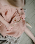 Dusty Rose Linen Pinafore Linen Dress