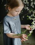 Dusty Blue Summer Linen Dress