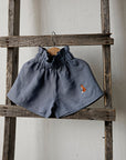 Dusty Blue Linen Shorts