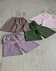 Mauve Short Linen Culottes
