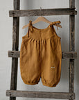 Mustard Linen Romper