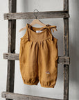Mustard Linen Romper