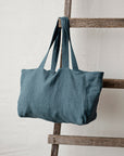 Marine Blue Classic Linen Bag