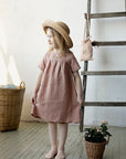 Dusty Rose Summer Linen Dress
