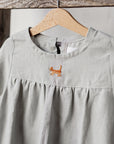 Fog Grey Summer Linen Dress