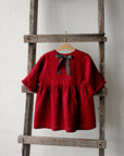 Cherry Tea Linen Dress