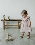 Baby Pink Ruffle Linen Collar with Branches