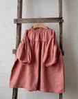 Salmon Parachute Linen Dress