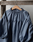Dusty Blue Parachute Linen Dress
