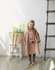 Dusty Rose Parachute Linen Dress