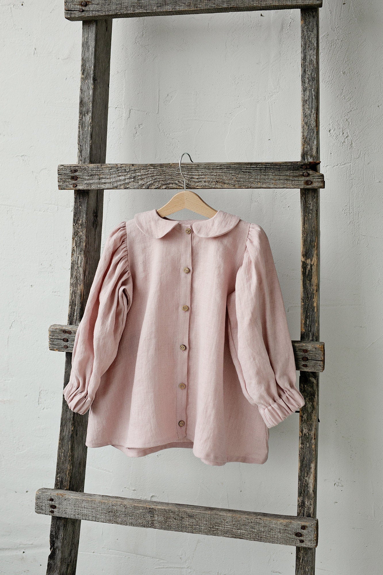 Baby Pink Linen Tunic Dress allthebeautifullinen Baby Pink Linen Tunic Dress allthebeautifullinen