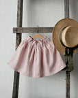 Baby Pink Midi Linen Skirt