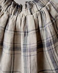 Cottage Plaid Midi Linen Skirt