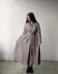 Lavender Emma Linen Coat