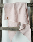 Baby Pink Linen Scarf