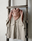 Dusty Rose Linen Scarf