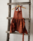 Rust Linen Apron