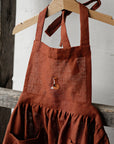 Rust Linen Apron
