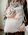 Fawn in the Forest Pouch Linen Bag