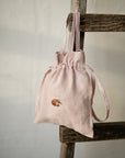 Sleeping Fawn Crossbody Linen Bag with Handles