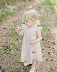 Baby Pink Linen Pinafore Linen Dress