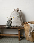 Two Bees Pouch Linen Bag