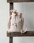 Mouse Pouch Linen Bag