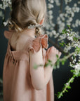Dusty Rose Linen Pinafore Linen Dress