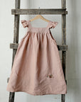 Dusty Rose Linen Pinafore Linen Dress