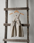 Natural Cross Back Linen Pinafore