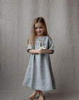 Fog Grey Summer Linen Dress