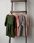 Forest Green Tea Linen Dress
