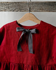 Cherry Tea Linen Dress