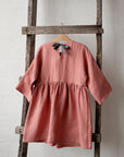Salmon Tea Linen Dress