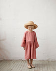 Salmon Tea Linen Dress