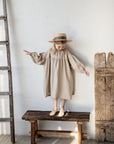 Sand Parachute Linen Dress