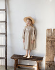 Sand Parachute Linen Dress