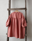 Salmon Parachute Linen Dress